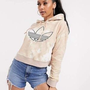 Adidas Originals Tie dye crop hoodie